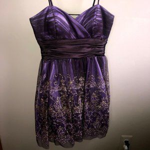 Purple and Gold Homecoming Dress